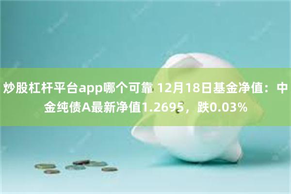 炒股杠杆平台app哪个可靠 12月18日基金净值：中金纯债A最新净值1.2695，跌0.03%