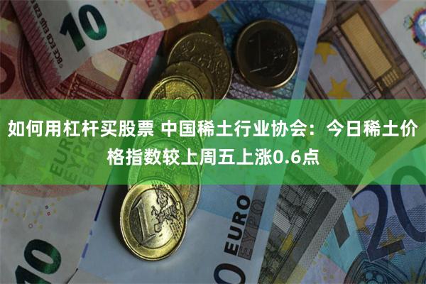 如何用杠杆买股票 中国稀土行业协会：今日稀土价格指数较上周五上涨0.6点